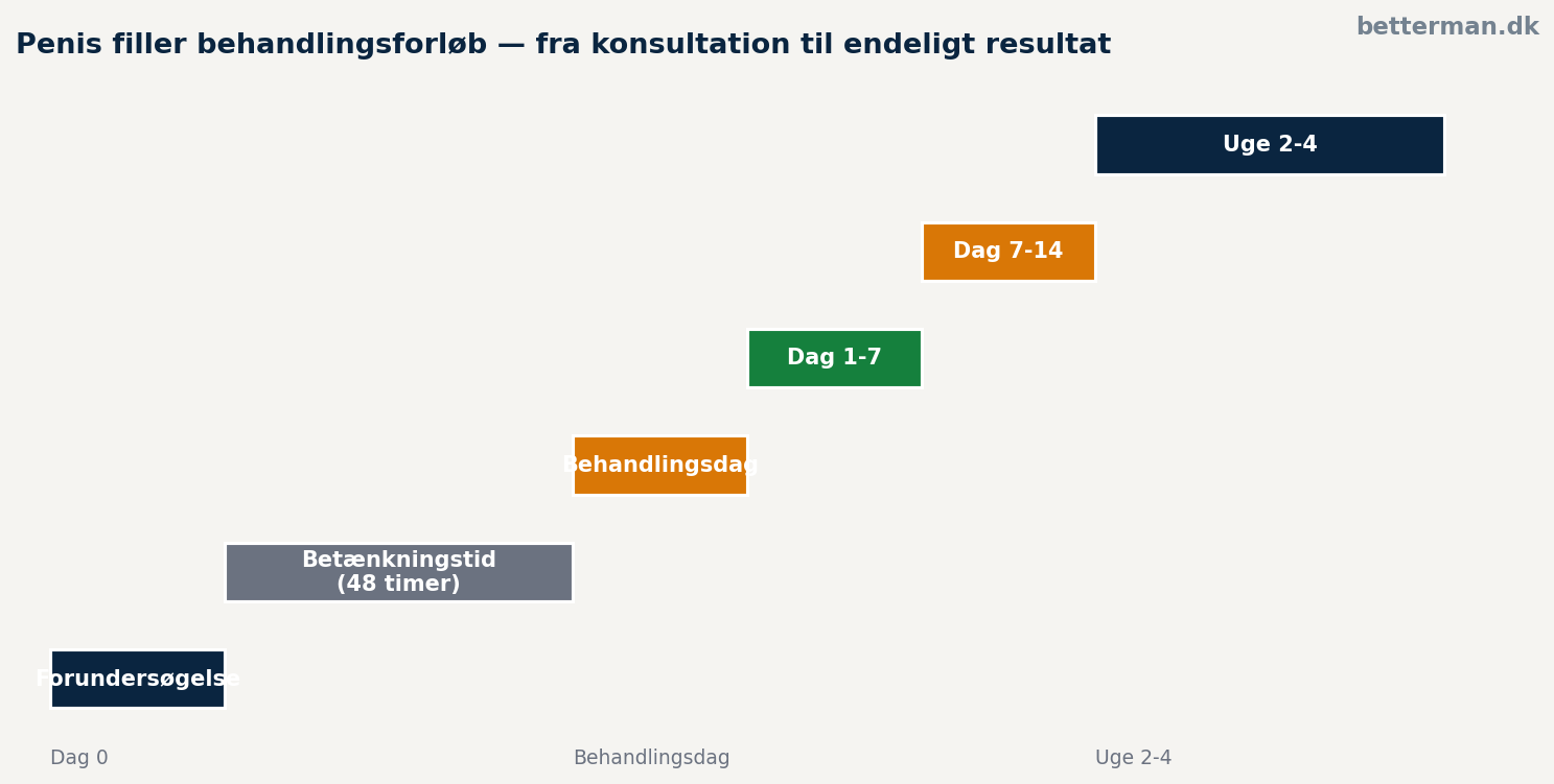 Penis filler behandlingsforløb — fra konsultation til endeligt resultat