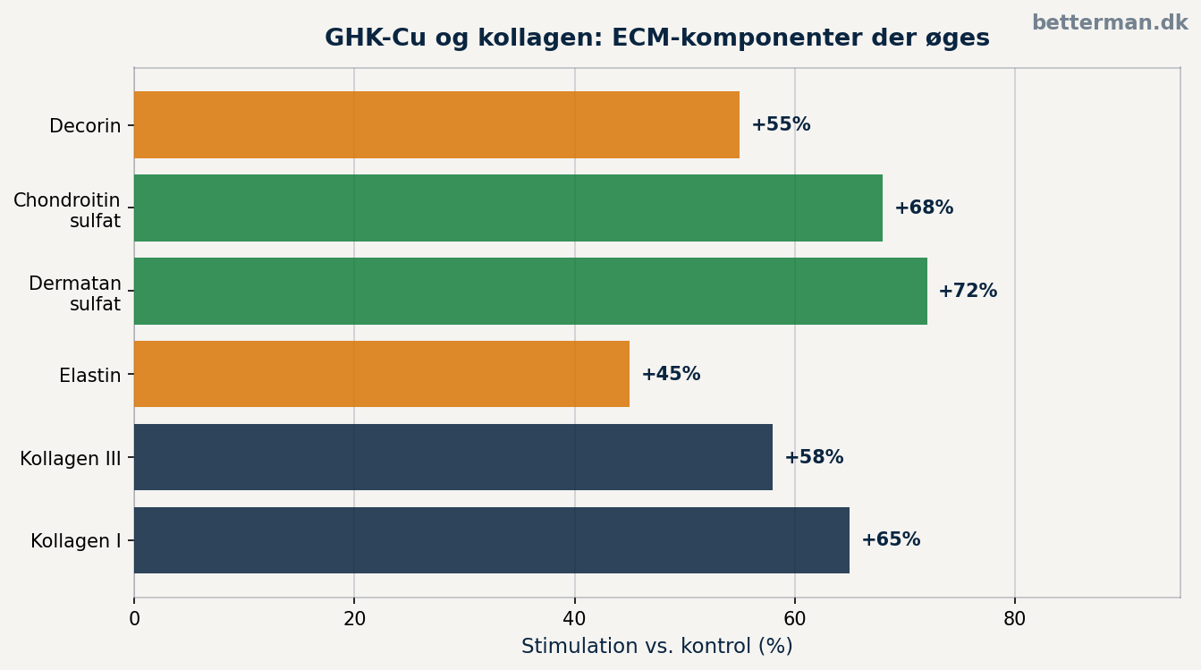 GHK-Cu og kollagen — ECM-komponenter stimuleret af GHK-Cu