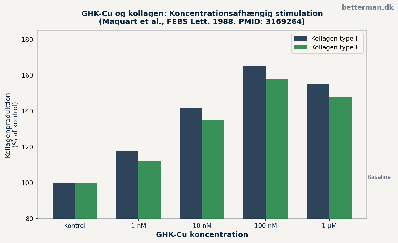GHK-Cu og kollagen — koncentrationsafhængig kollagenstimulation