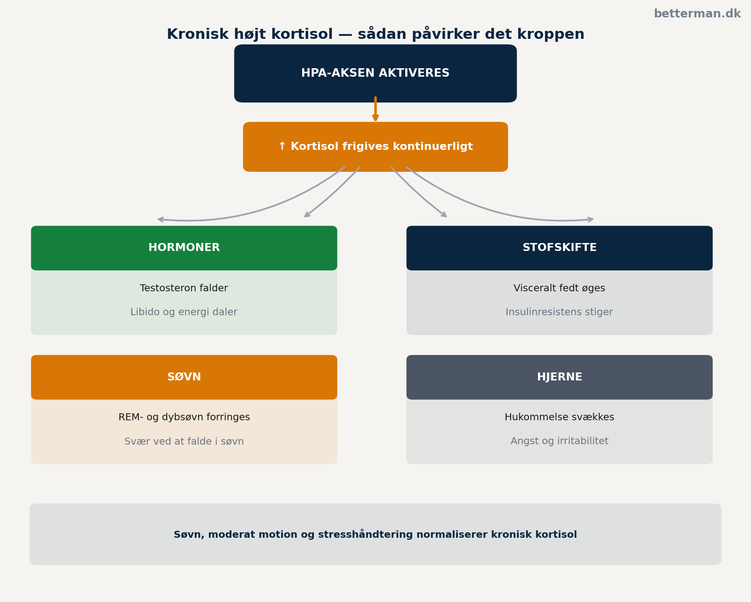 Højt kortisol symptomer — kroppens biologiske reaktion på kronisk stress