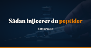 Peptider injektion — subkutan teknik, udstyr og dosering
