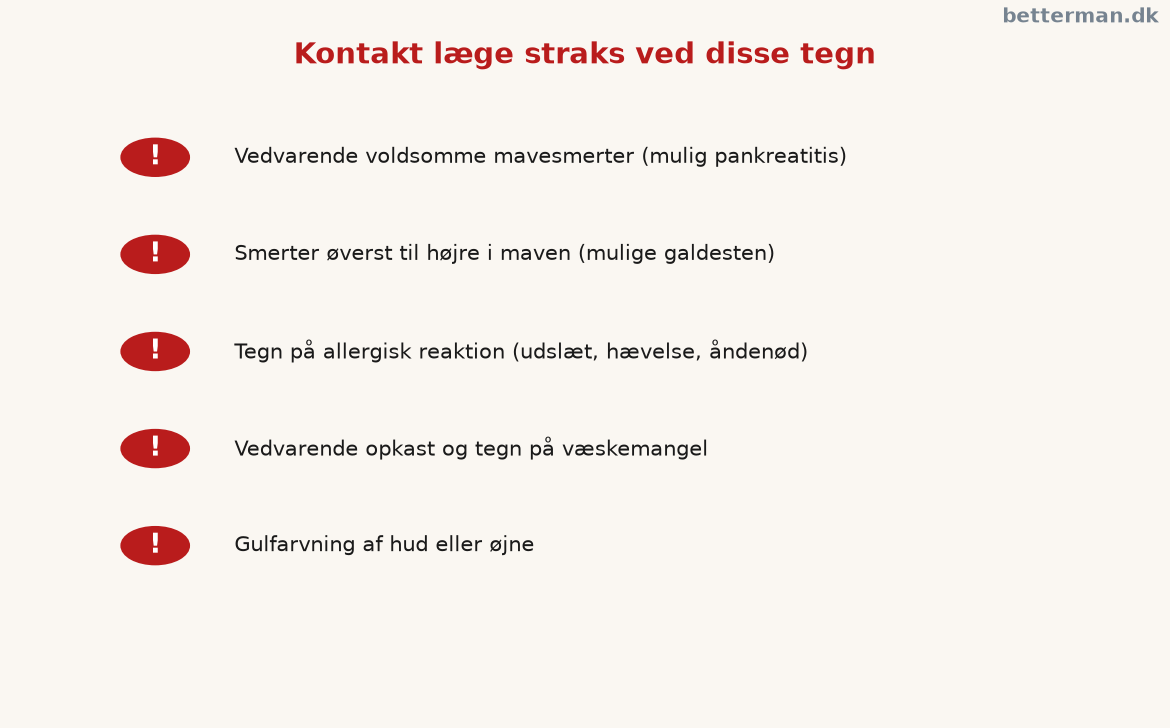 Sjældne og alvorlige Wegovy bivirkninger og hvornår man kontakter læge