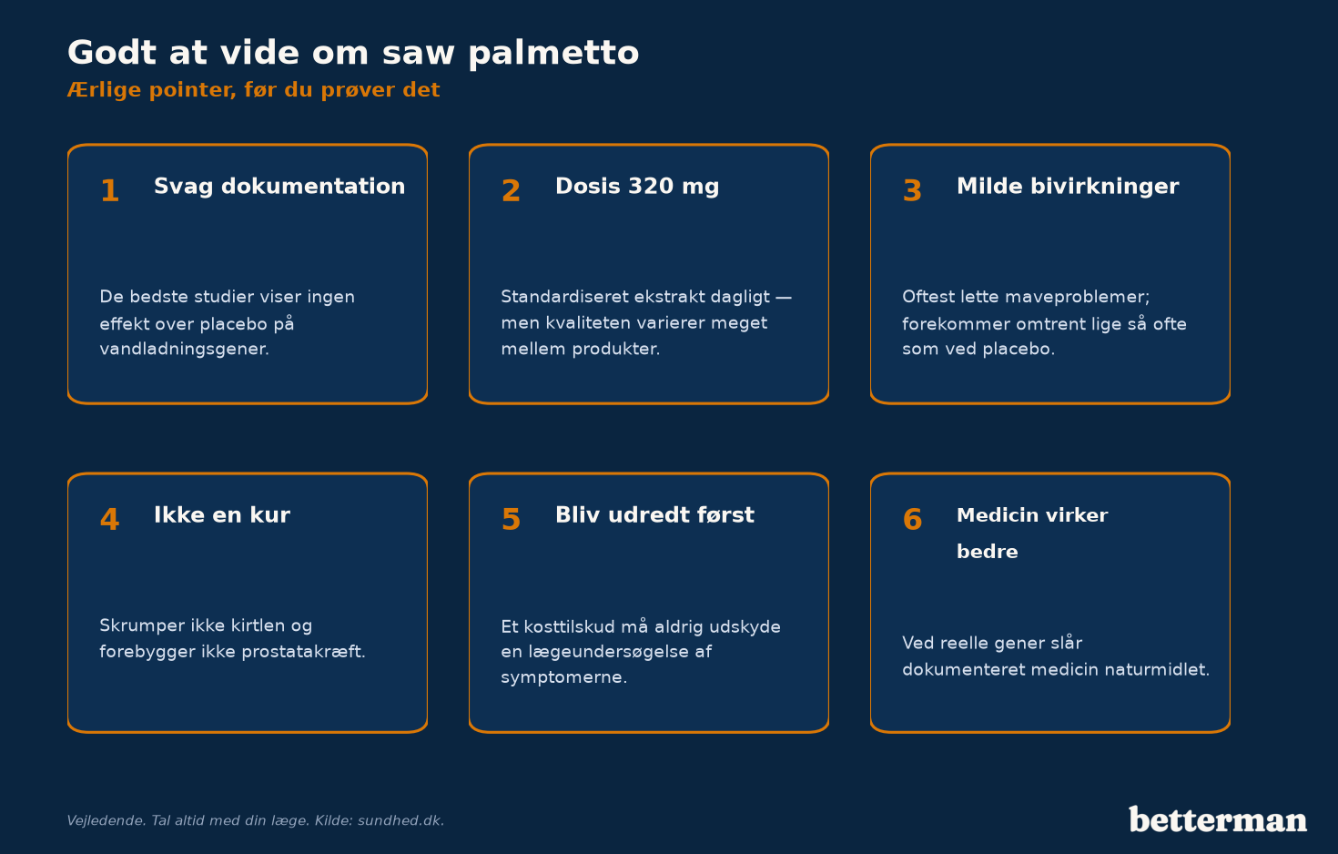 Saw palmetto mod prostata: virker det mod BPH? 2 Sådan doseres saw palmetto typisk — og hvad du skal være opmærksom på